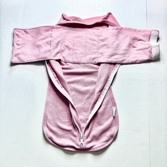 COPY - Comfy Cubs Dusty Rose Baby Swaddle with Zipper - Picture 2 of 5